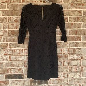 J. Crew Black Lace Wrap Front Dressy Dress